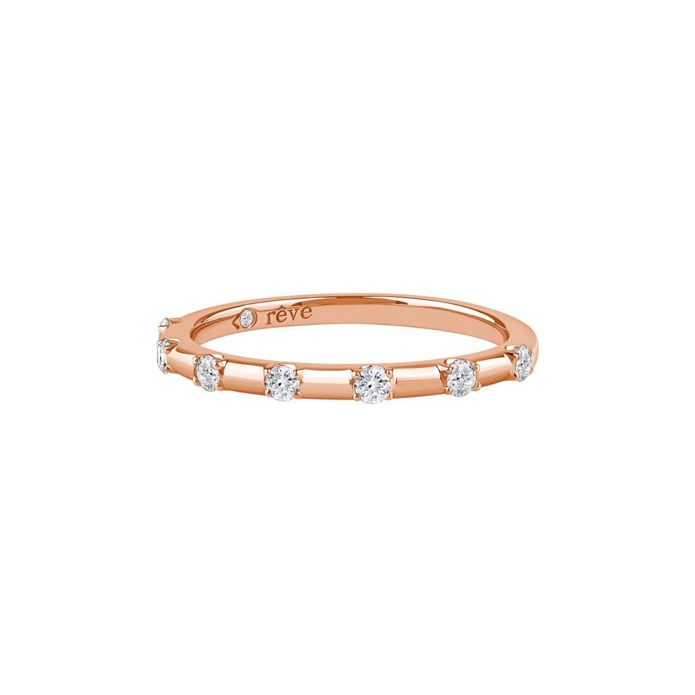 Piper Lab Grown Diamond Wedding Band in 14K Rose Gold (1/5 ct. tw.) – Image 5 of 5