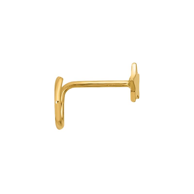Polished Star Nose Ring in 14K Yellow Gold, 23 Gauge – Image 2 of 3