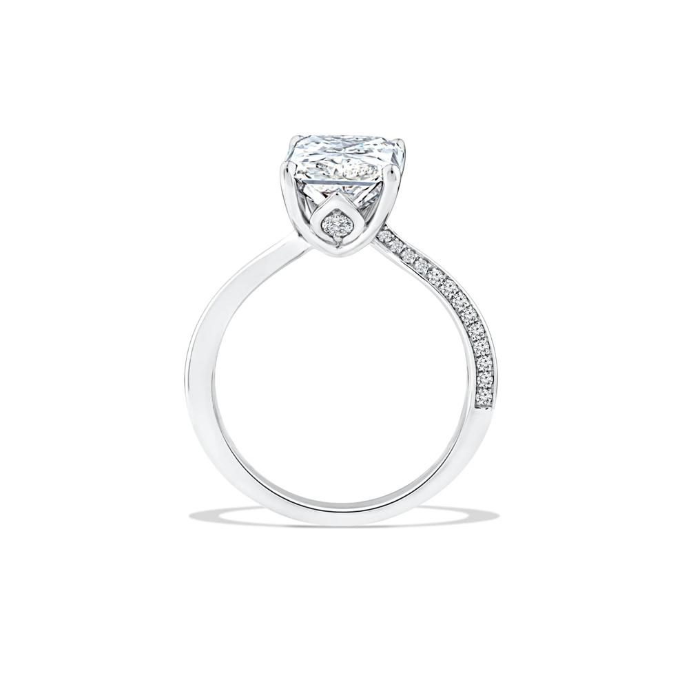 Lab Grown Diamond Radiant Center Engagement Ring in Platinum (4 1/5 ct. tw.) – Image 2 of 4