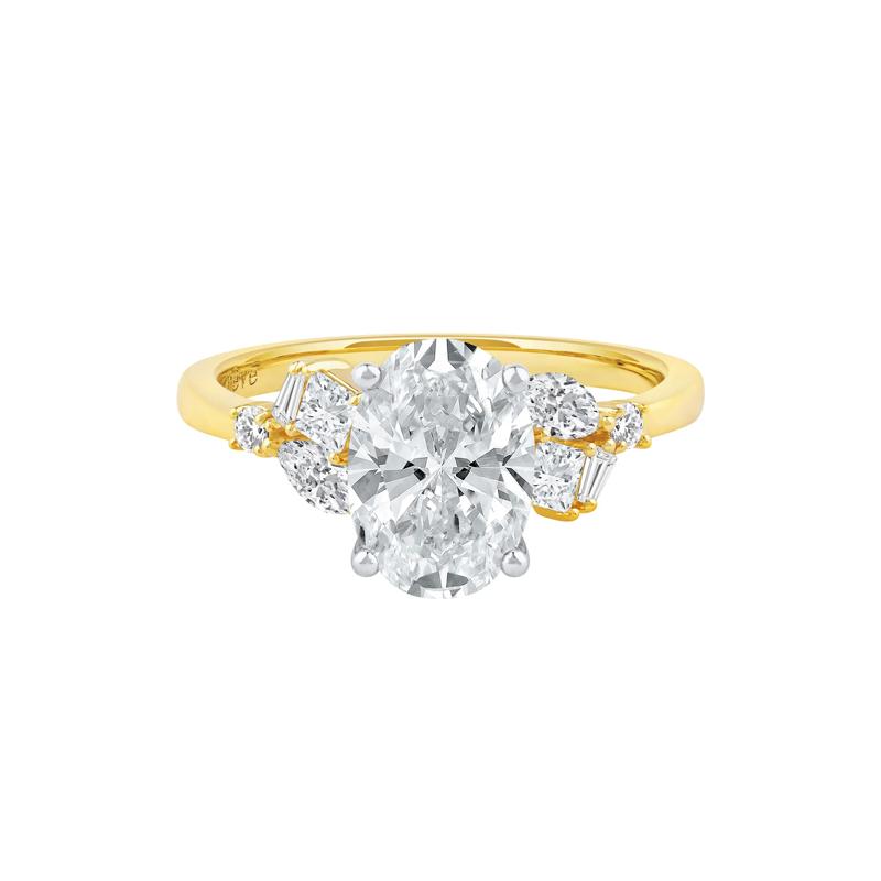 Nora Lab Grown Diamond Engagement Ring in 14K Yellow and White Gold (2 1/2 ct. tw.) – Image 1 of 5