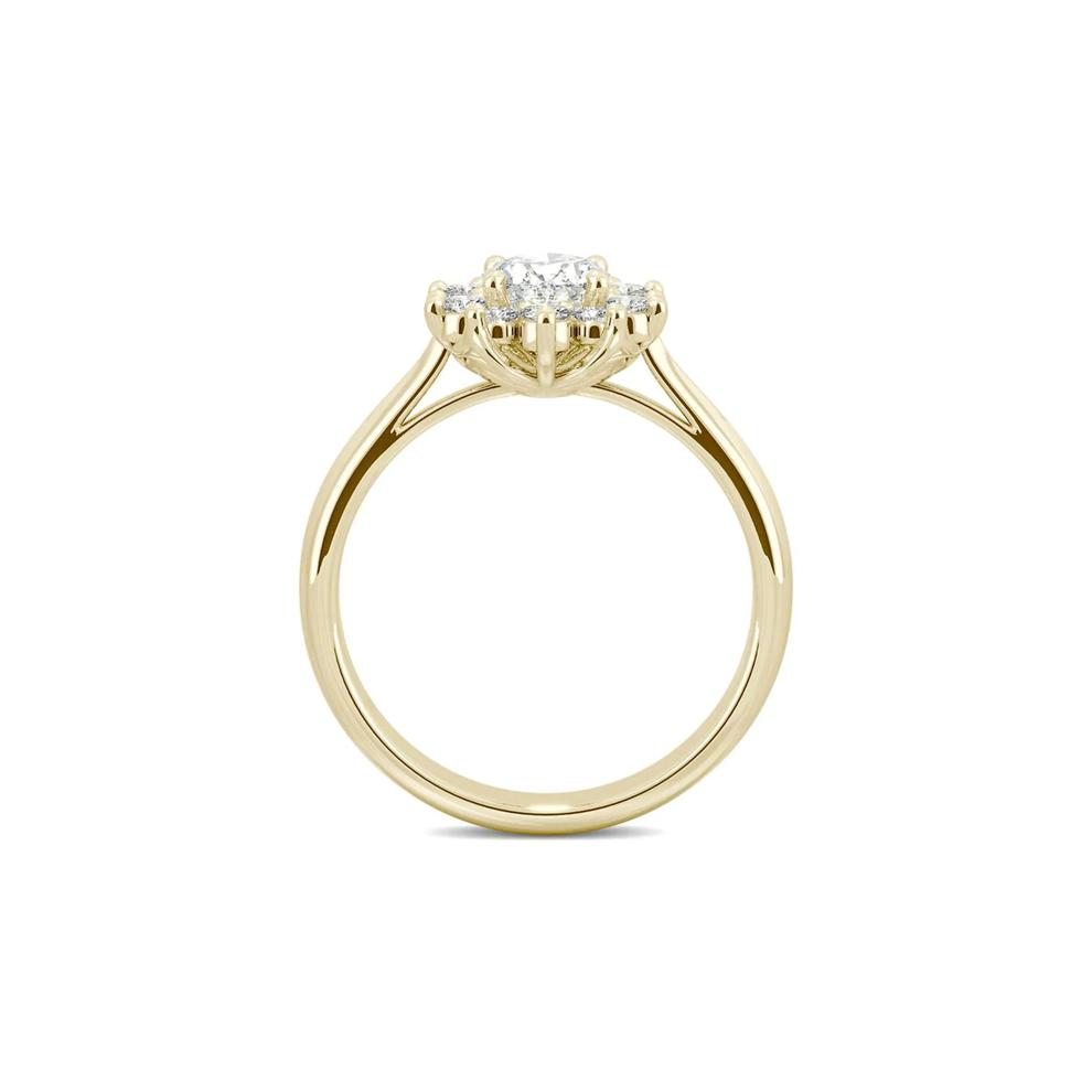 Moissanite Oval Ring in 14K Yellow Gold – Image 2 of 6