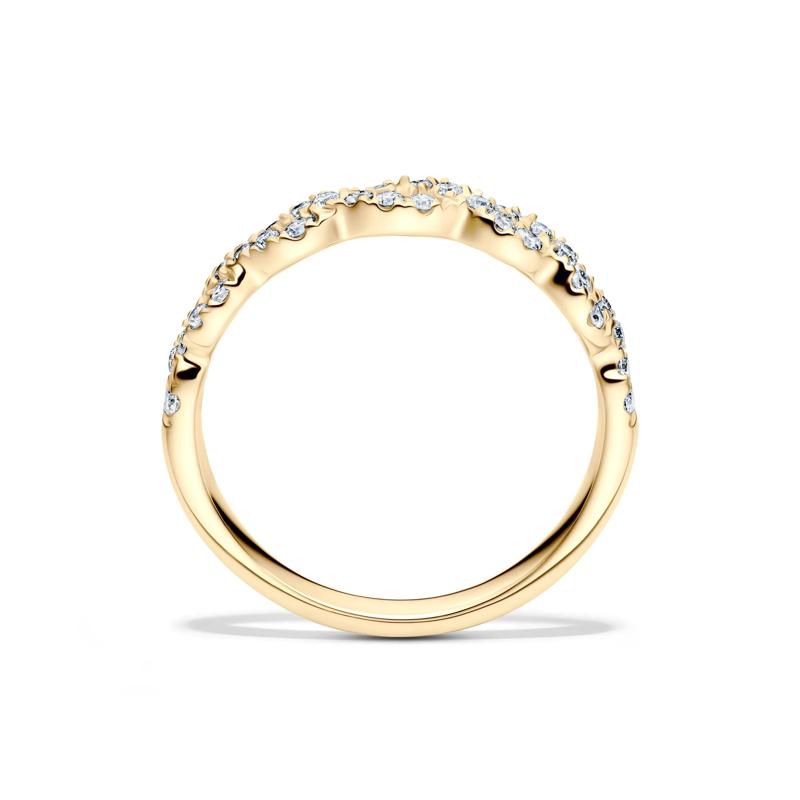 Lab Grown Diamond Twist Band in 10K Yellow Gold (1/3 ct. tw.) – Image 2 of 4