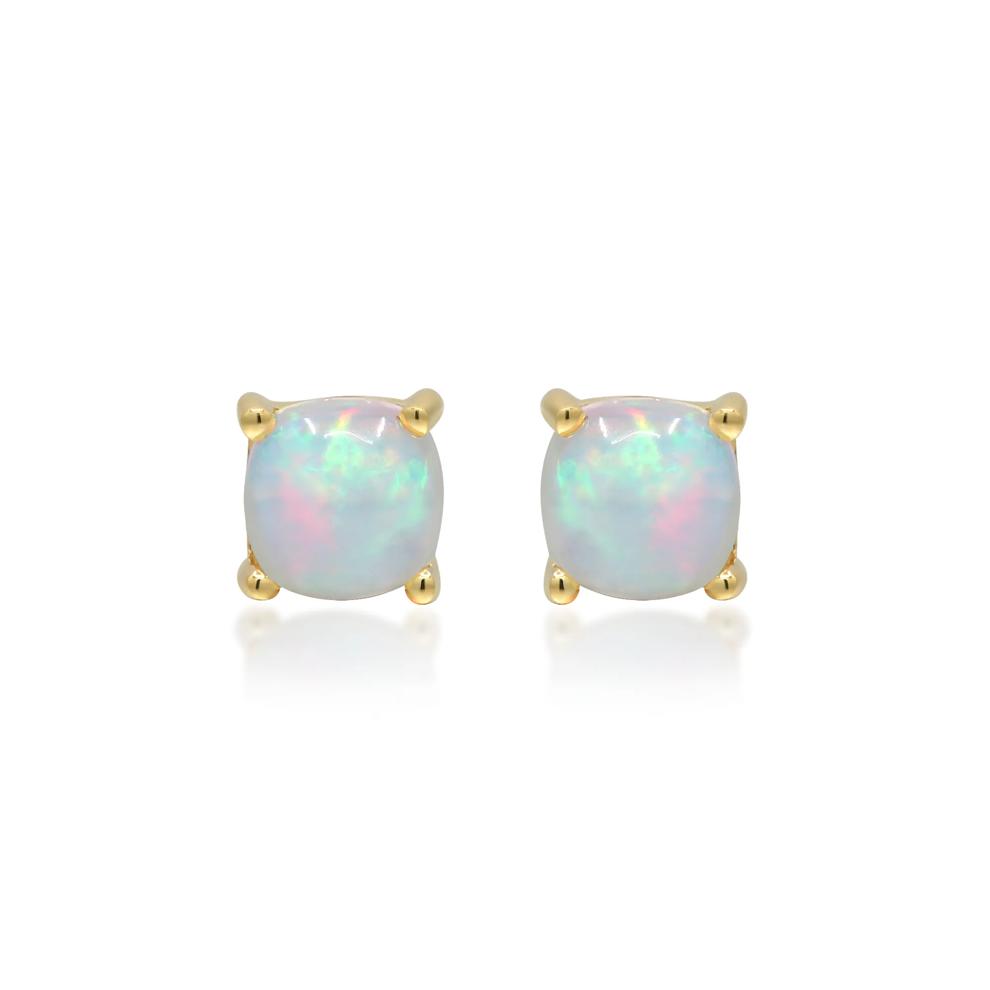Opal Stud Earrings in 10K Yellow Gold – Image 1 of 4