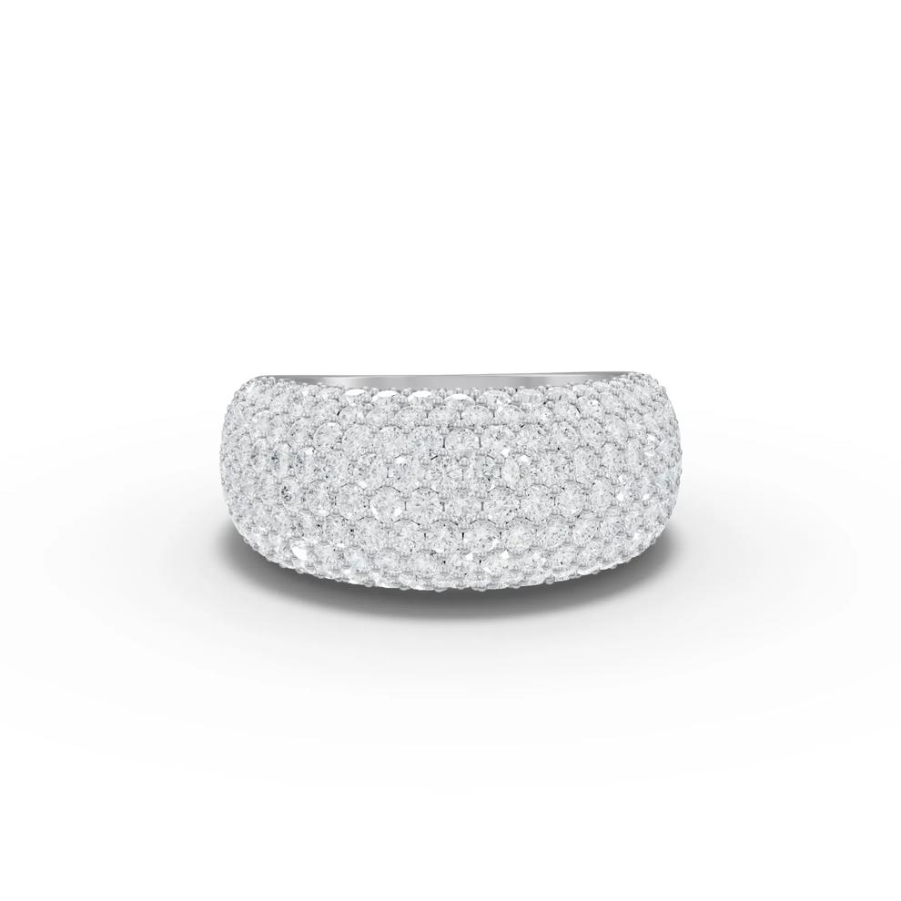 Diamond Round Pav&eacute; Dome Ring in 18K White Gold (2 1/2 ct. tw.) – Image 1 of 4