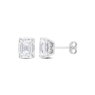Lab-Created Moissanite Solitaire Stud Earrings in Sterling Silver (4 4/5 ct. dew)