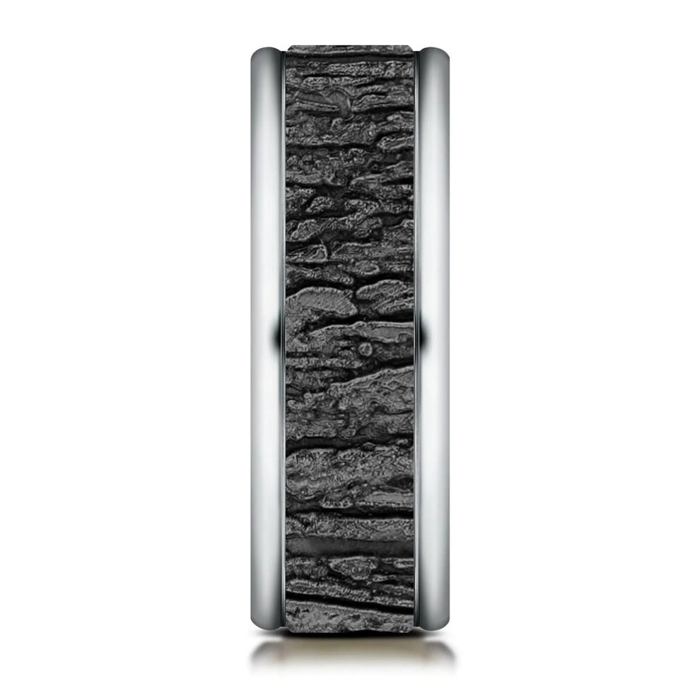 Men&rsquo;s Hazel Bark Wedding Band in Tantalum – Image 3 of 3