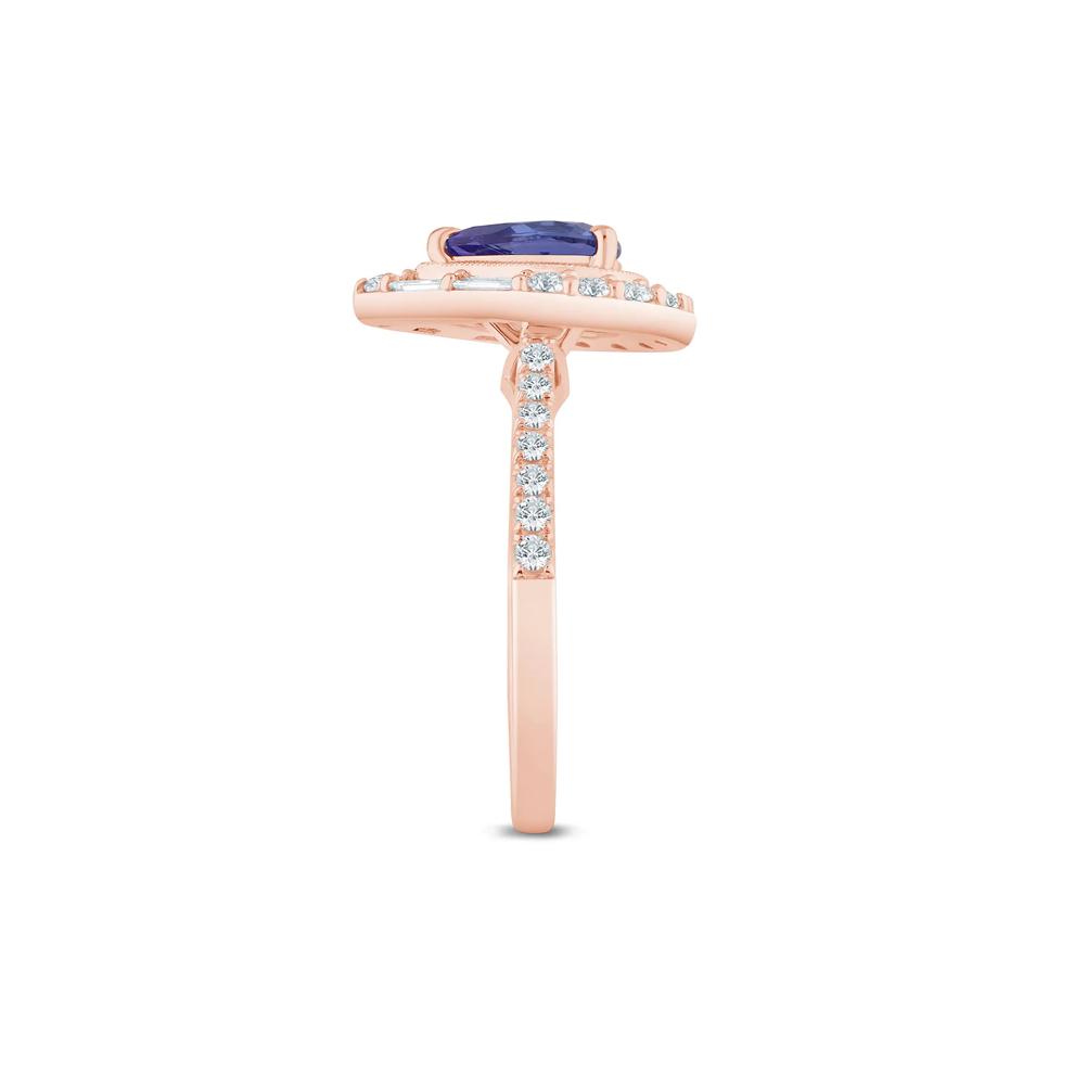Tanzanite and Lab Grown Diamond Wedding Band in 14K Rose &amp; Yellow Gold (1/2 ct. tw.) – Image 3 of 3