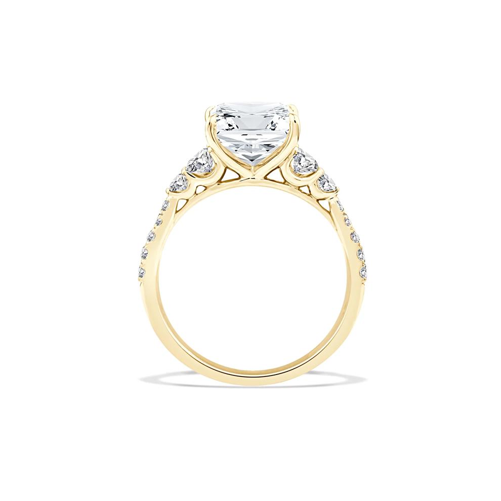Lab Grown Diamond Princess-Cut Engagement Ring in 18K Yellow Gold (3 1/2 ct. tw.) – Image 2 of 4