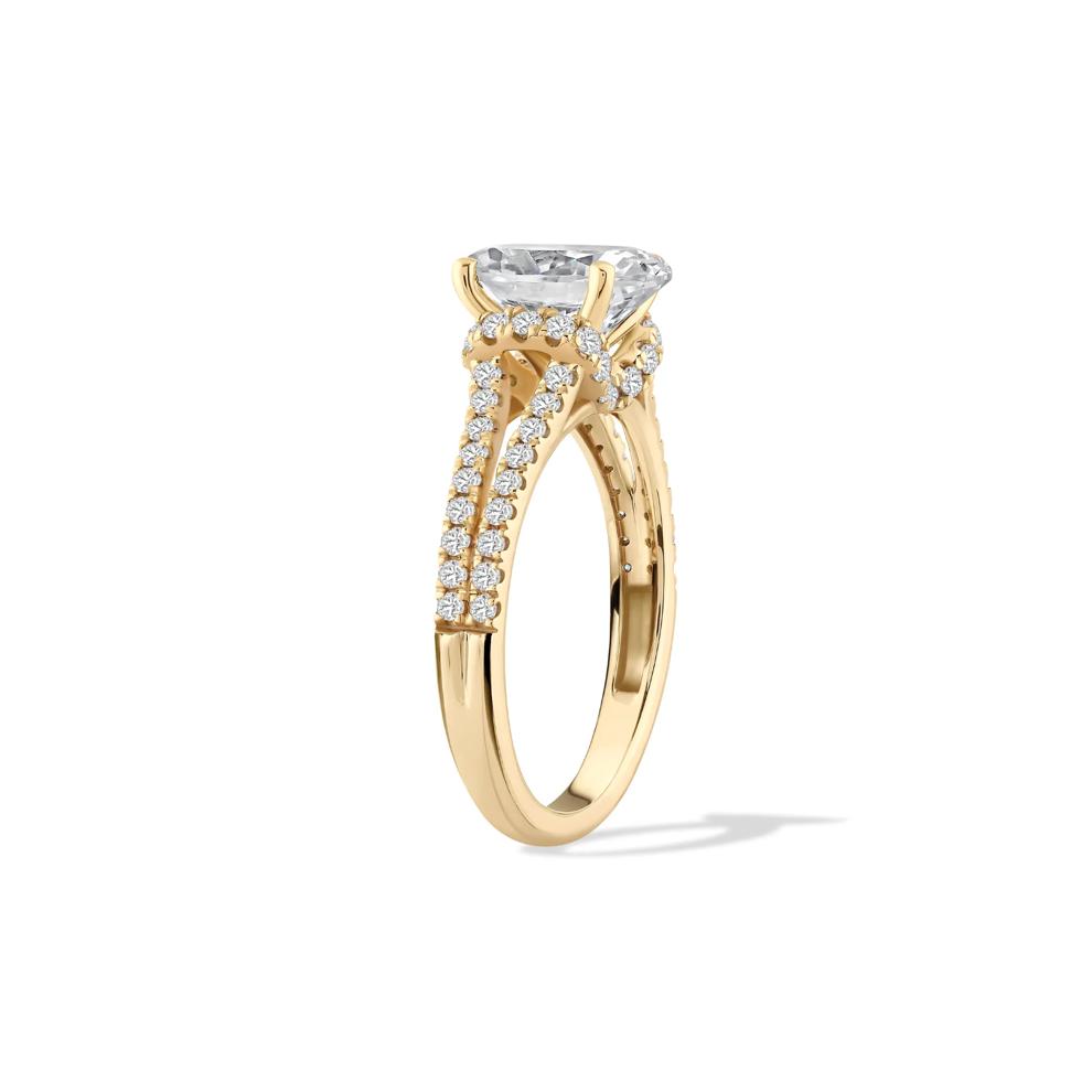 Lab Grown Diamond Oval Engagement Ring in 14K Yellow Gold (2 1/2 ct. tw.) – Image 3 of 4