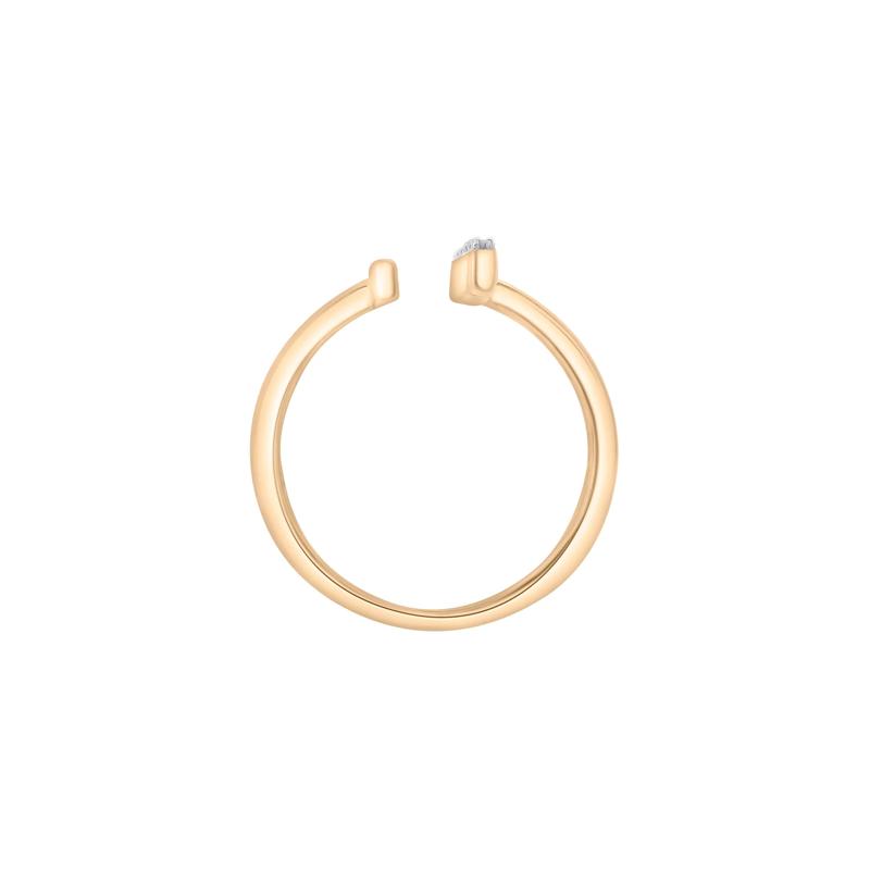 Open Diamond Bar Ring in 10K Yellow Gold &#40;1/10 ct. tw.&#41; – Image 3 of 5