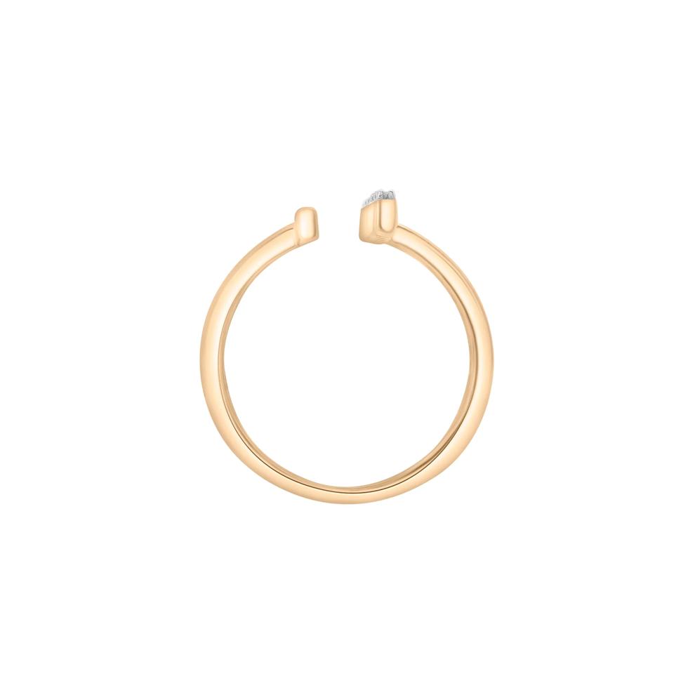 Open Diamond Bar Ring in 10K Yellow Gold (1/10 ct. tw.) – Image 3 of 5