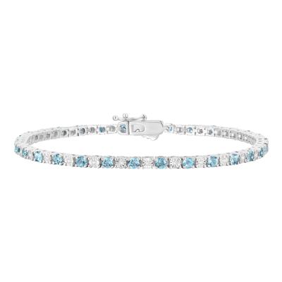 Gemstone and Diamond Bracelet in 10K Gold (1/7 ct. tw.)