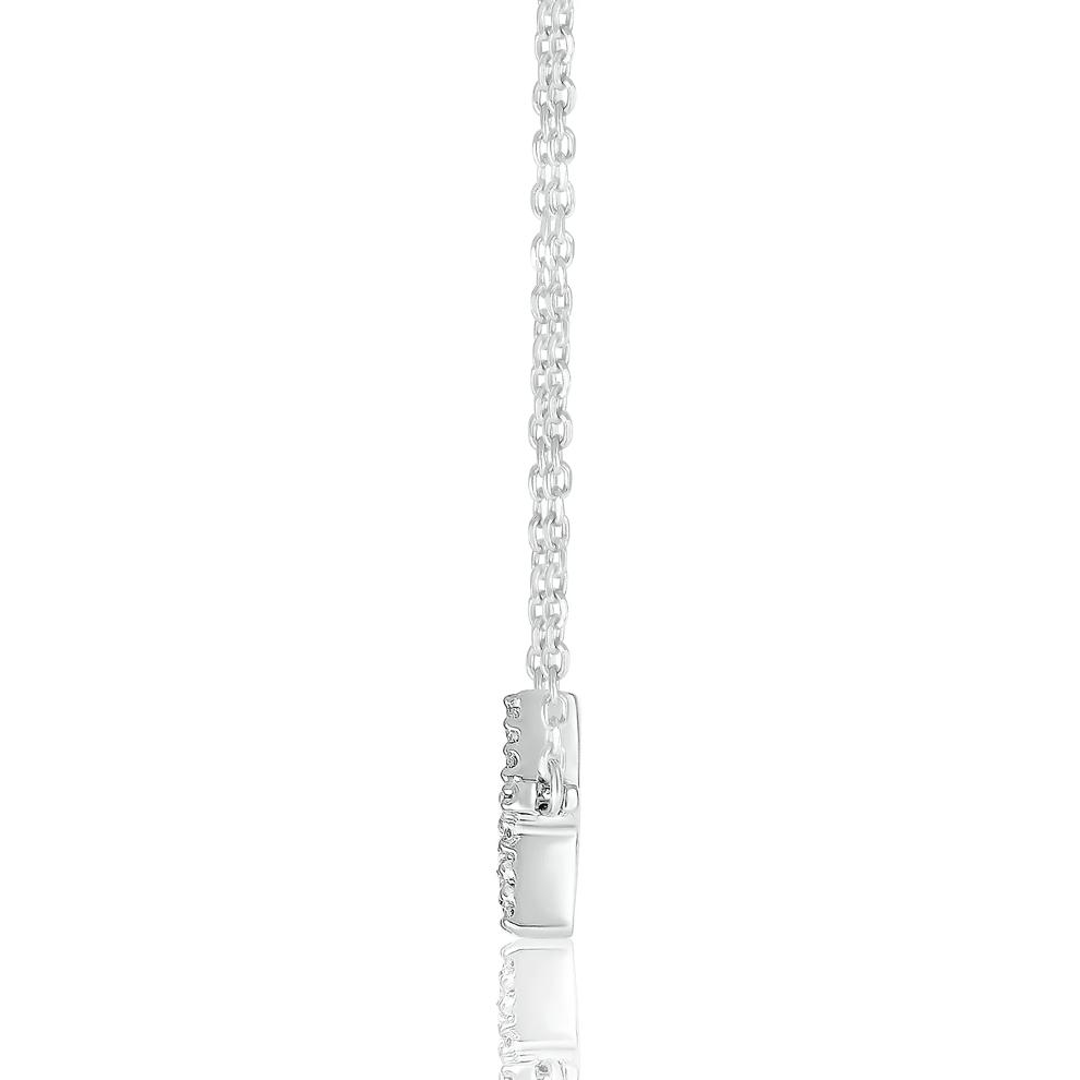 Diamond Accent Cross Necklace in Sterling Silver – Image 2 of 3