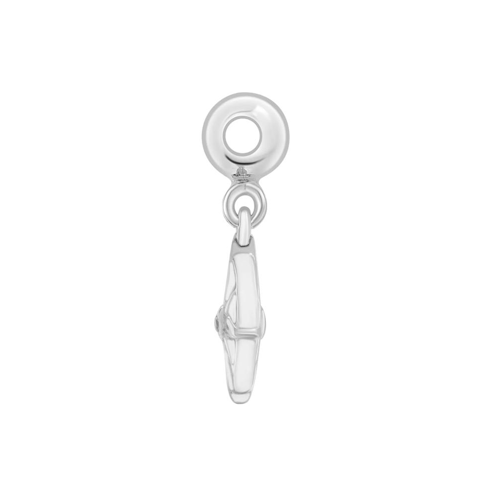 Diamond Accent Compass Bead Charm in Sterling Silver – Image 2 of 3
