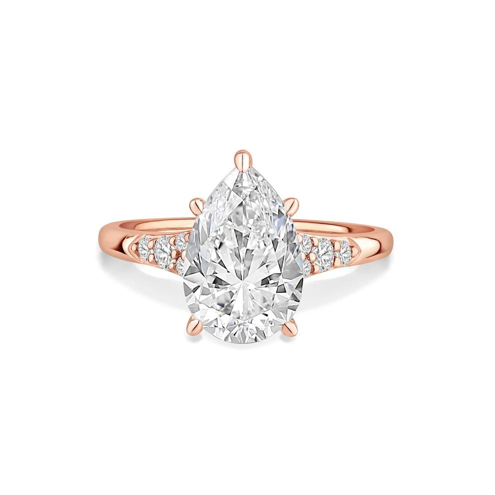 Lab Grown Diamond Pear-Shaped Center Engagement Ring in 14K Rose Gold (2 3/4 ct. tw.) – Image 1 of 4