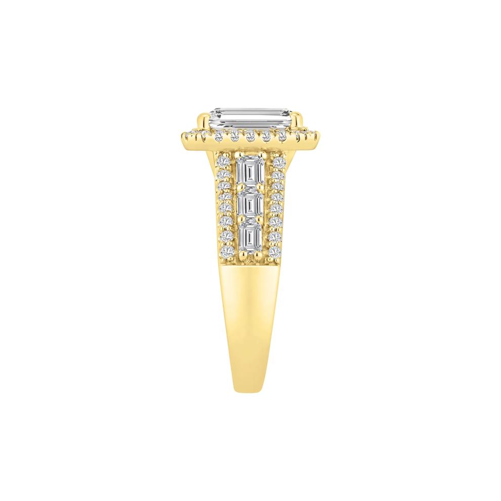 Lab Grown Diamond Emerald-Cut Ring in 14K Yellow Gold (4 1/4 ct. tw.) – Image 3 of 4