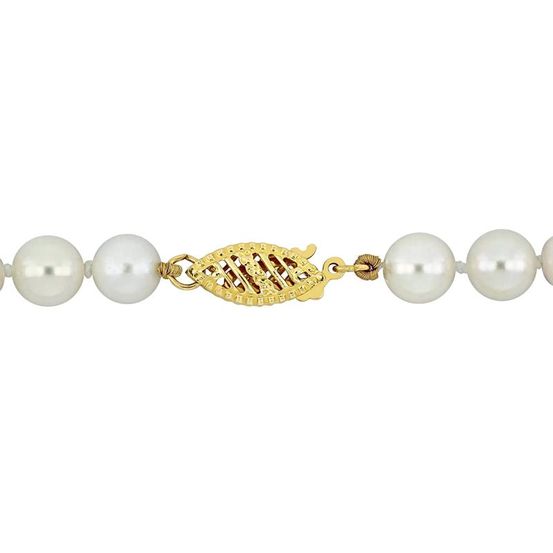 Akoya Pearl Strand Necklace with 14K Yellow Gold – Image 2 of 5
