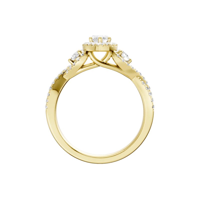 Diamond Marquise Halo Engagement Ring in 14K Yellow Gold &#40;1 ct. tw.&#41; – Image 4 of 5