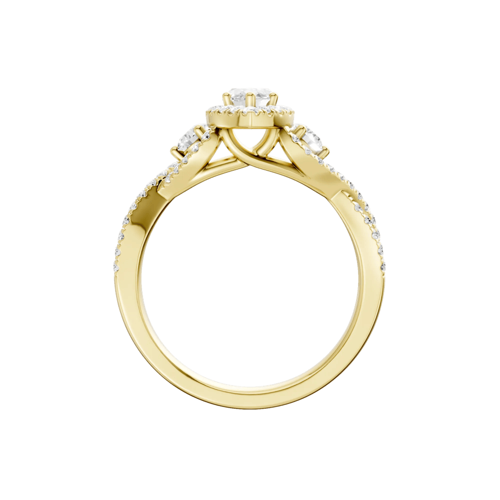 Diamond Marquise Halo Engagement Ring in 14K Yellow Gold (1 ct. tw.) – Image 4 of 5