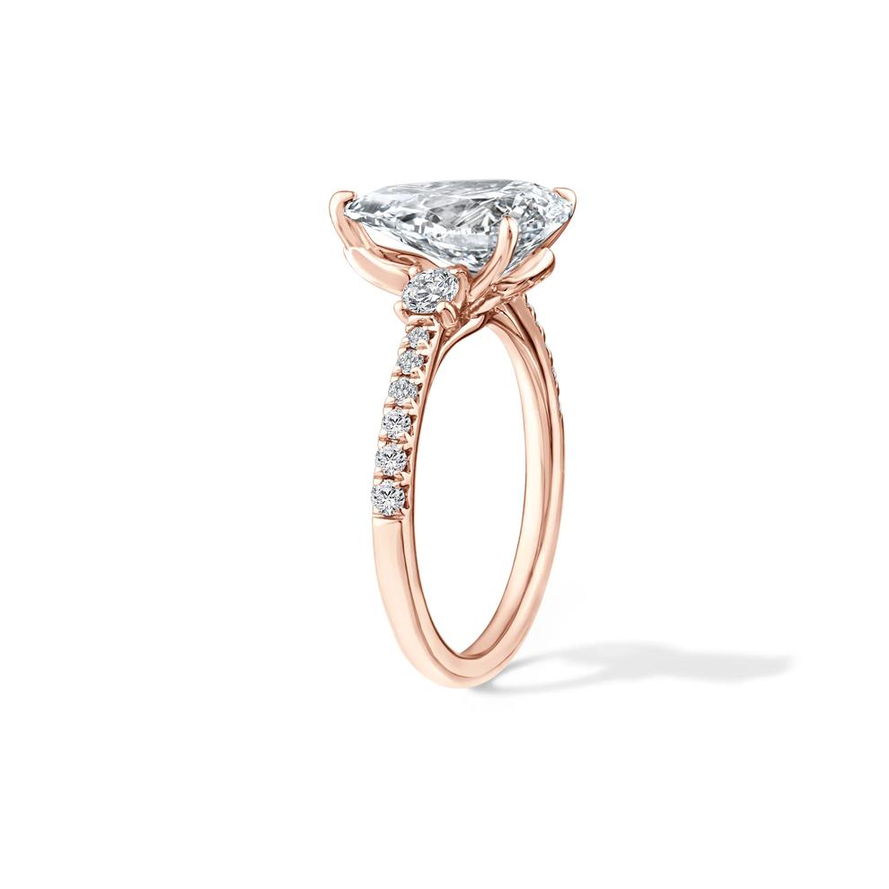 Lab Grown Diamond Pear-Shaped Engagement Ring in 18K Rose Gold (3 3/8 ct. tw.) – Image 3 of 4