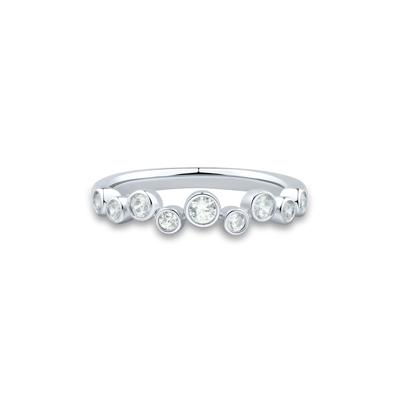 Lab Grown Diamond Bezel Scatter Band in 10K White Gold (1/3 ct. tw.)