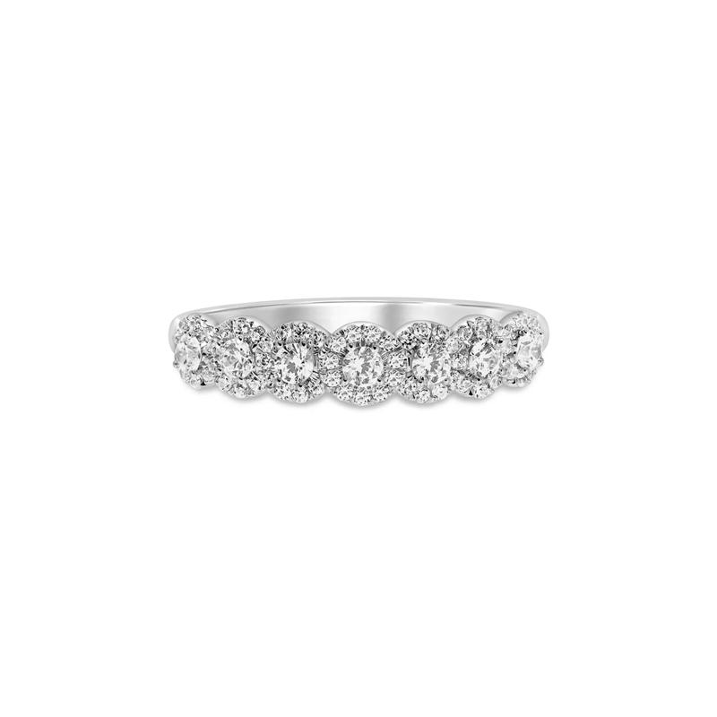 Diamond Anniversary Band with Seven Stones in 14K White Gold &#40;1/2 ct. tw.&#41; – Image 1 of 3