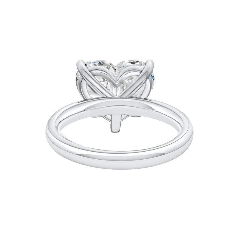 Lab Grown Diamond Heart-Shaped Solitaire Ring in 14K White Gold &#40;5 ct.&#41; – Image 4 of 4