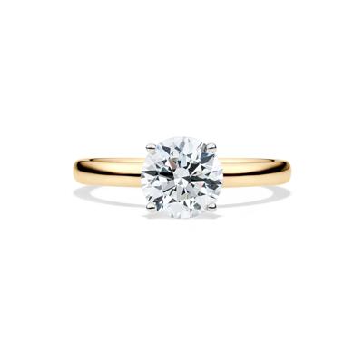 Diamond Round Brilliant Cut Solitaire Engagement Ring in 14K Yellow Gold (1 1/2 ct.)
