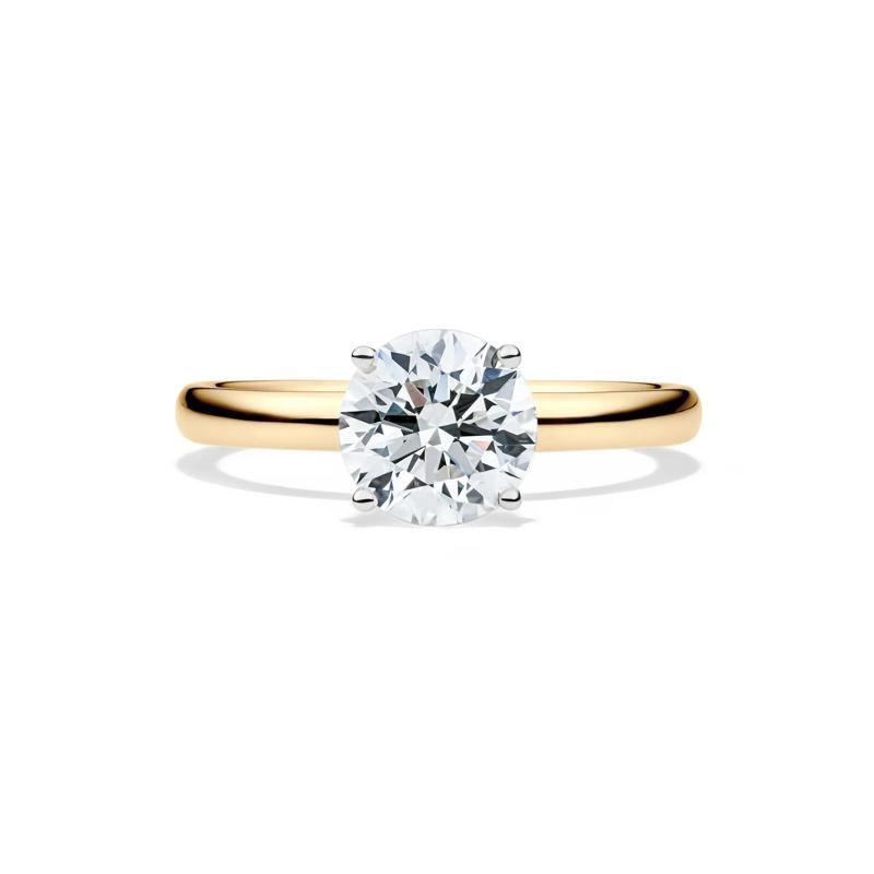 Diamond Round Brilliant Cut Solitaire Engagement Ring in 14K Yellow Gold (1 1/2 ct.) – Image 1 of 5