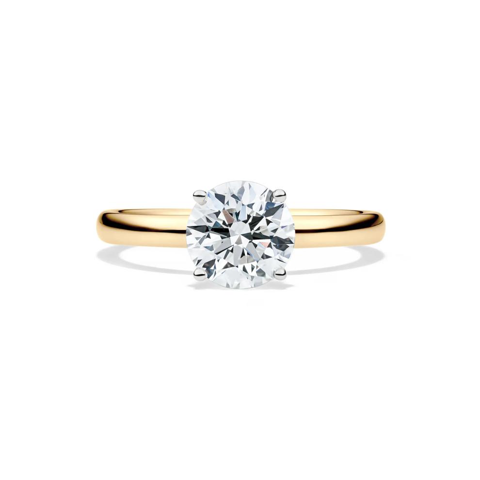 Diamond Round Brilliant Cut Solitaire Engagement Ring in 14K Yellow Gold (1 1/2 ct.) – Image 1 of 5