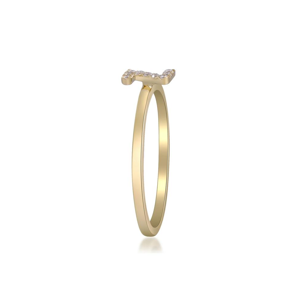 Diamond Accent "Z" Initial Ring in 10K Yellow Gold – Image 3 of 5