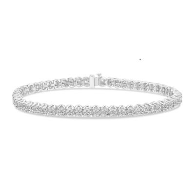 Men’s Lab Grown Diamond Tennis Bracelet in 10K White Gold, 8.5” (5 ct. tw.)