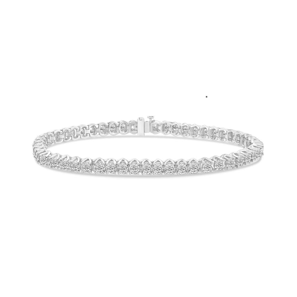 Men&rsquo;s Lab Grown Diamond Tennis Bracelet in 10K White Gold, 8.5&rdquo; (5 ct. tw.) – Image 1 of 1