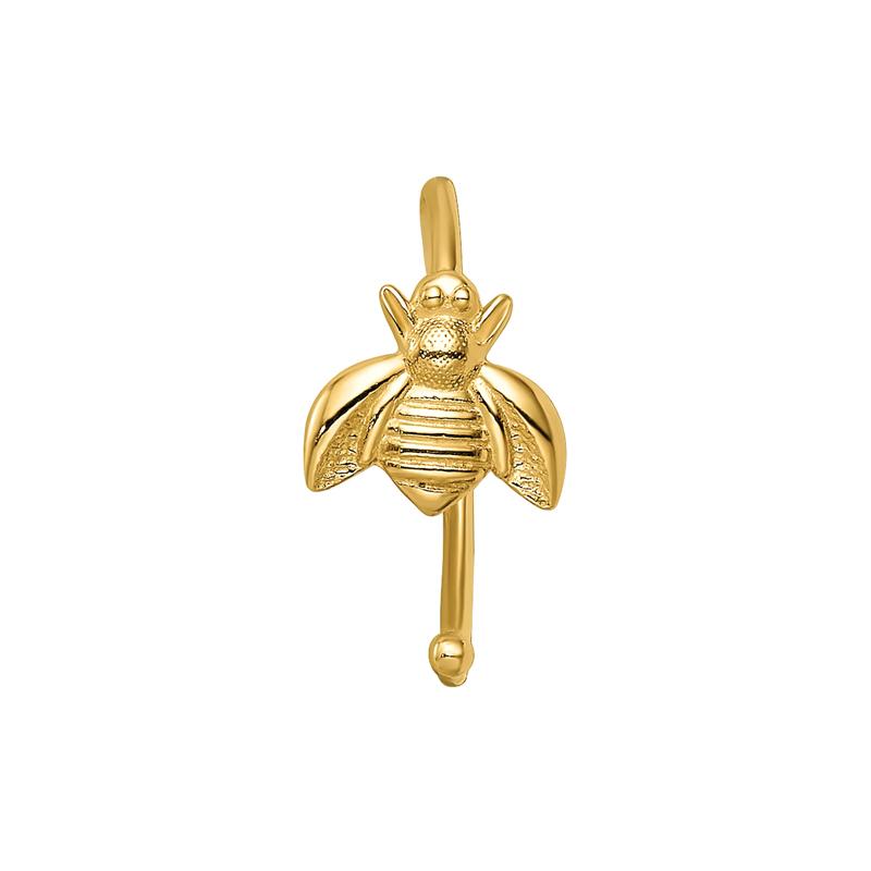 Bumble Bee Cuff Cartilage Jewelry in 14K Yellow Gold, 18 Gauge – Image 3 of 3