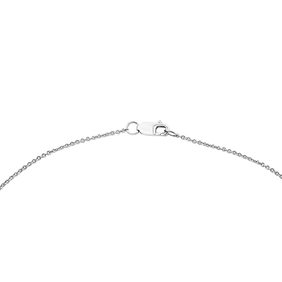 Lab Grown Diamond Baguette Halo Pendant Necklace in 14K White Gold (1/2 ct. tw.) – Image 4 of 4