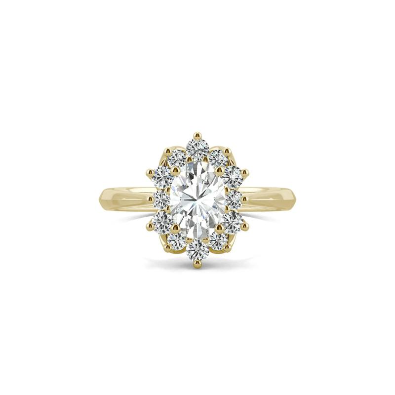 Moissanite Oval Ring in 14K Yellow Gold – Image 1 of 6