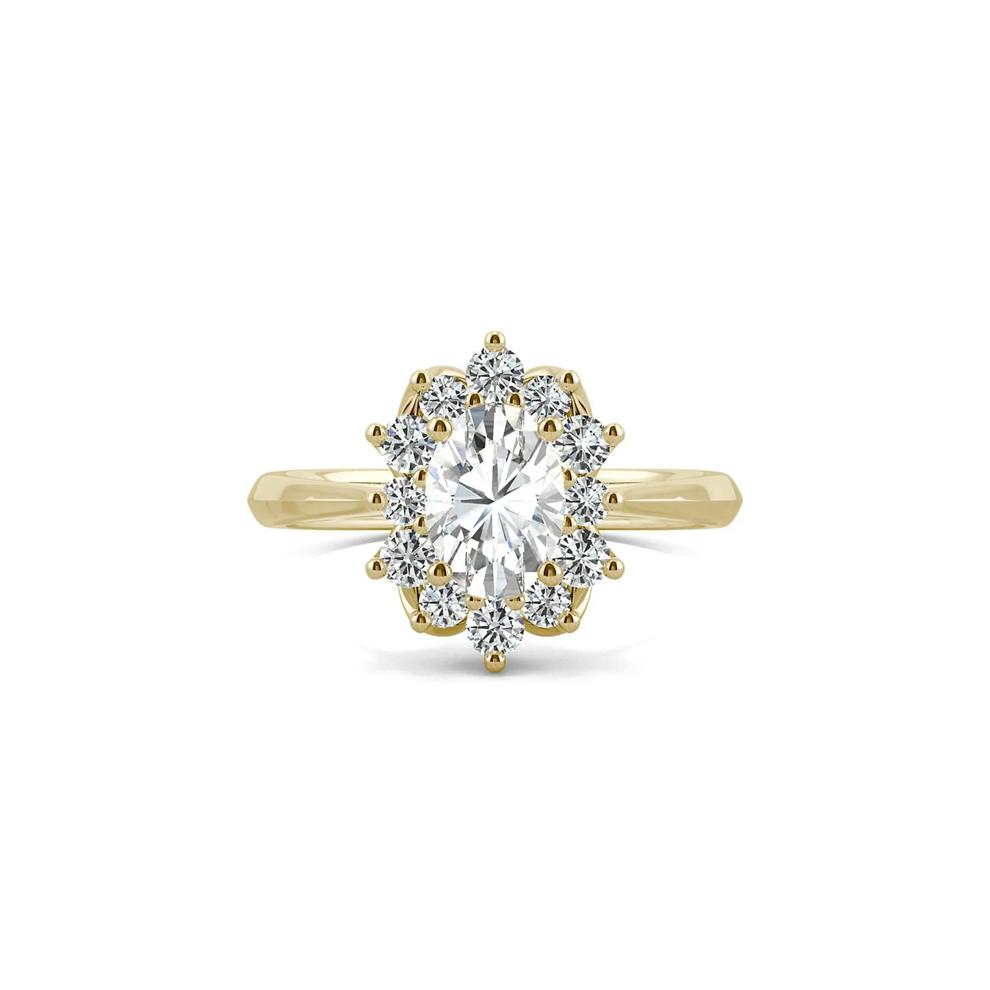 Moissanite Oval Ring in 14K Yellow Gold – Image 1 of 6