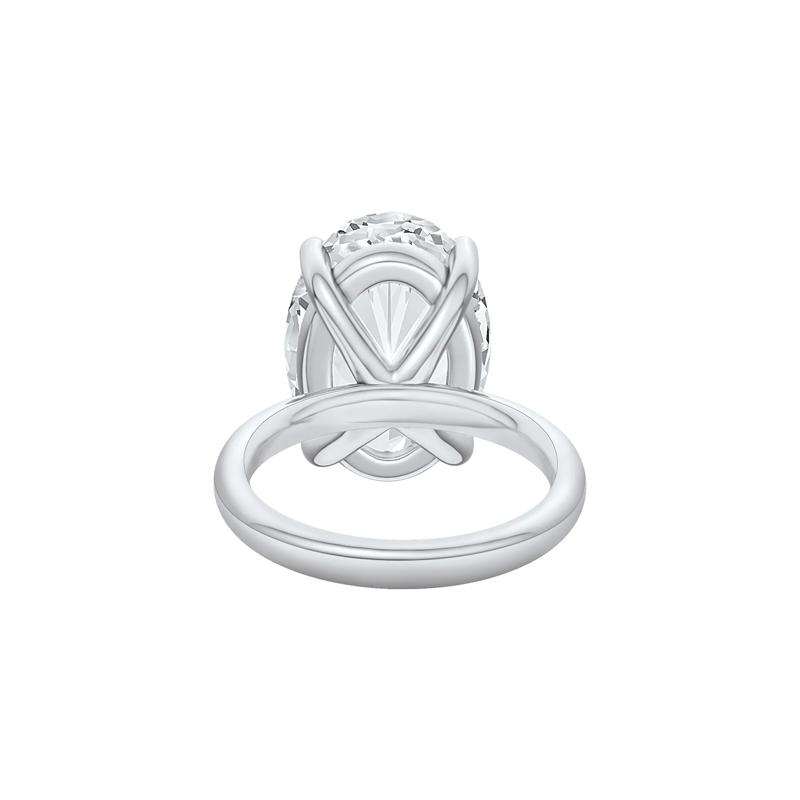 Lab Grown Diamond Oval Solitaire Ring in Platinum &#40;8 ct.&#41; – Image 4 of 4