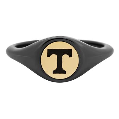 University of Tennessee Signet Ring in 14K Yellow Gold and Zirconium