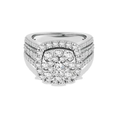 Diamond Multi-Row Composite Engagement Ring in 10K Gold (2 ct. tw.)