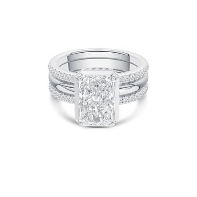 Madison Lab Grown Diamond Radiant-Cut Engagement Set in Platinum (3 ct. tw.)