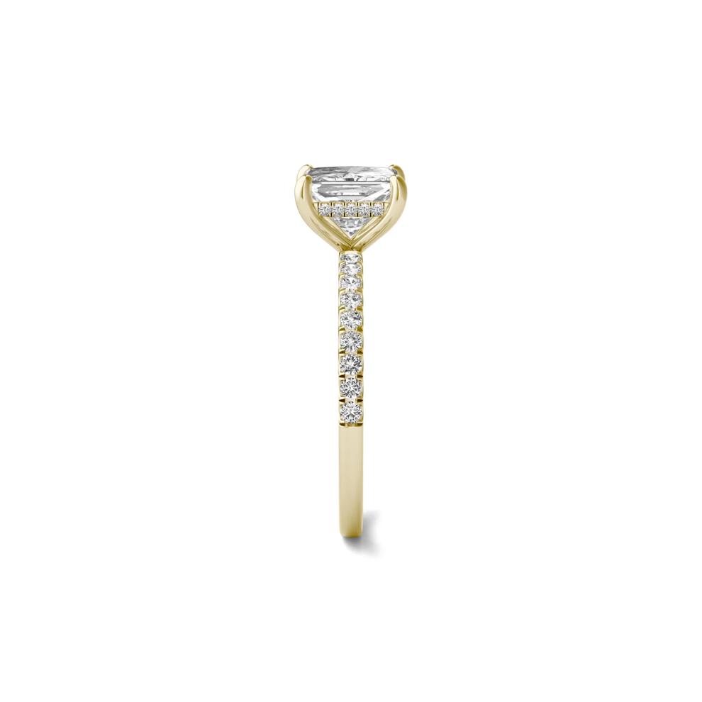 Princess-Cut Moissanite Ring in 14K Yellow Gold (1 3/4 ct. dew) – Image 3 of 6