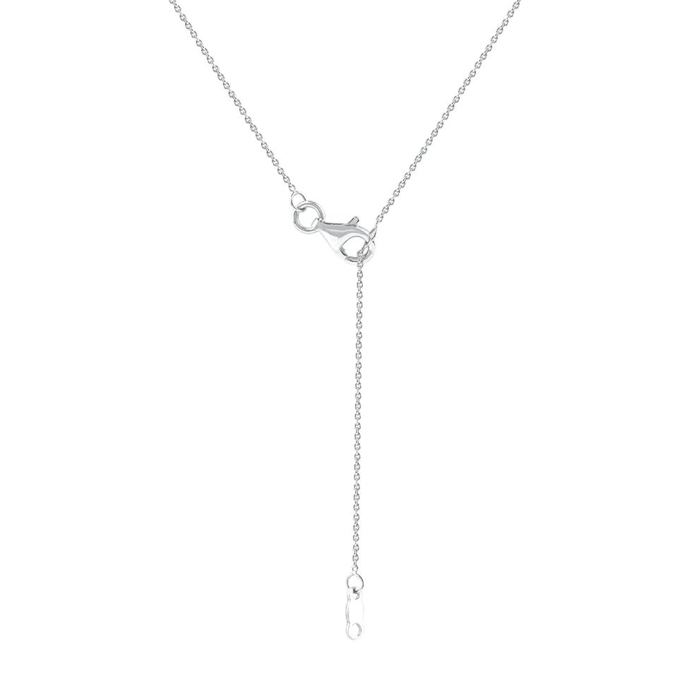 Lab Grown Diamond Round Solitaire Bezel Pendant in 10K White Gold (1 ct. tw.) – Image 4 of 4