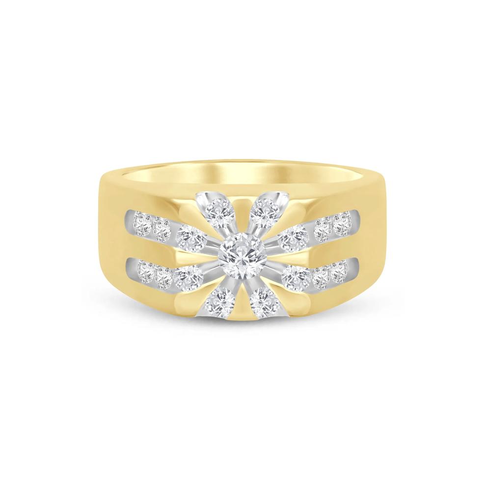 Men&rsquo;s Lab Grown Diamond Ring in 10K Yellow Gold (1 ct. tw.) – Image 1 of 3