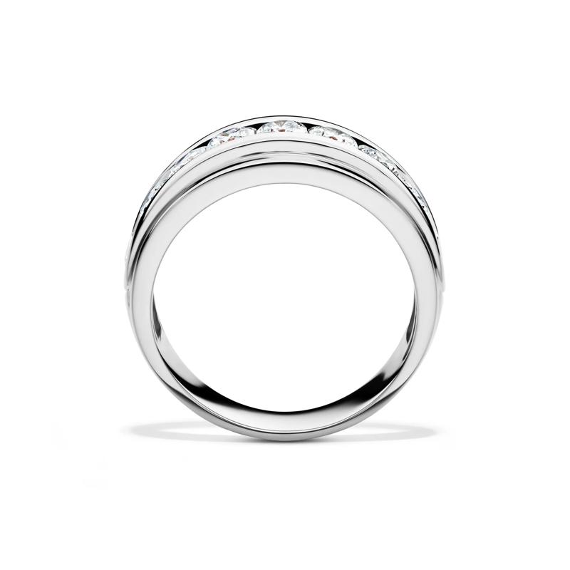 Men&#39;s Lab Grown Diamond Wedding Band in 10K White Gold &#40;2 ct. tw.&#41; – Image 2 of 4
