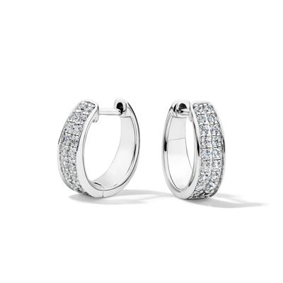 Lab Grown Diamond Hoop Earrings in Sterling Silver (1/3 ct. tw.)