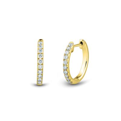 Lab Grown Diamond Hinged Back Hoops in 14K Gold