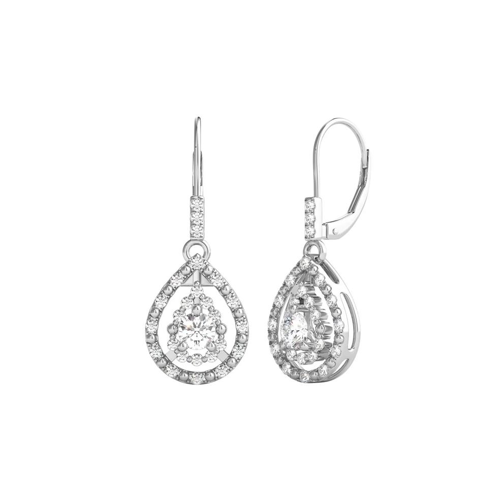 1/3 ct. tw. Diamond Dangle Earrings in 10K White Gold – Image 1 of 3