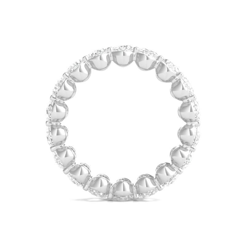Lab Grown Oval Diamond Eternity Band in 14K White Gold &#40;6 ct. tw.&#41; – Image 2 of 3