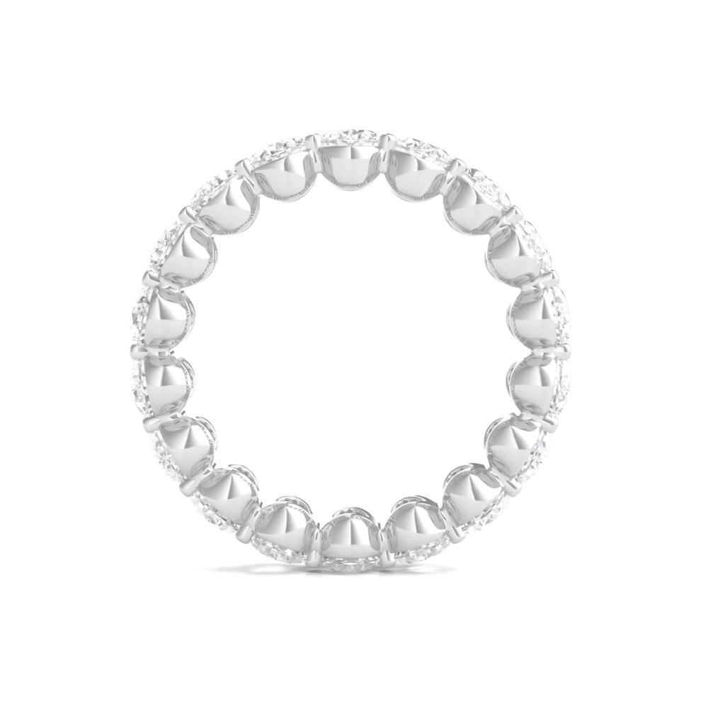 Lab Grown Oval Diamond Eternity Band in 14K White Gold (6 ct. tw.) – Image 2 of 3